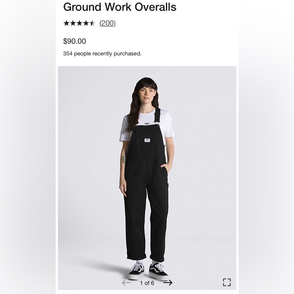 Vans Black Overalls